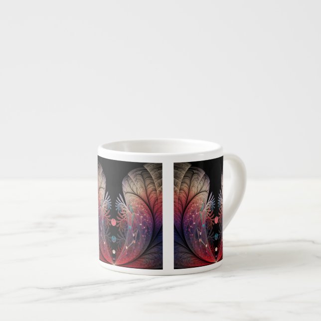 Jonglering Abstrakt Modern Fantasy Fraktal Konst Espressomugg (Framsida höger)