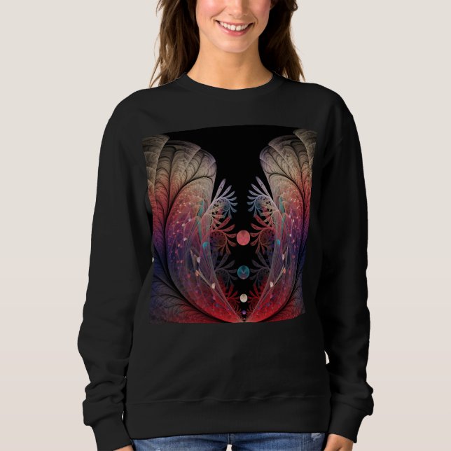 Jonglering Abstrakt Modern Fantasy Fraktal Konst T Shirt (Framsida)