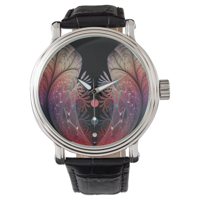 Jonglering Abstrakt Modernt Fantasy Fraktal Konst Armbandsur (Framsida)