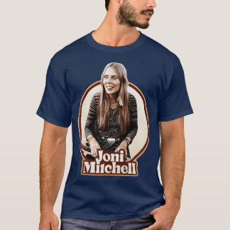 Joni Mitchell 70-talet Sepia Tone T Shirt