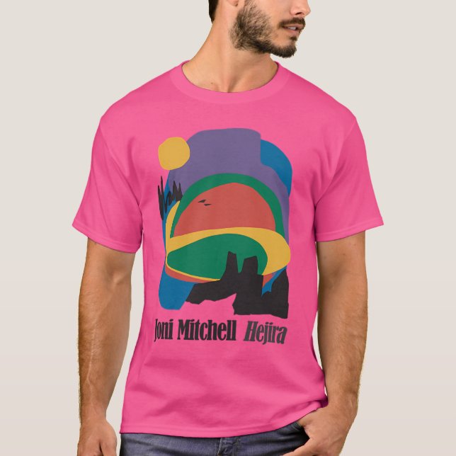 Joni Mitchell Hejira Fläkt Art T Shirt (Framsida)