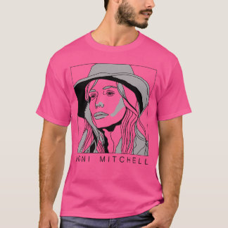 Joni Mitchell Minimal Stil Fläkt Art Design T Shirt