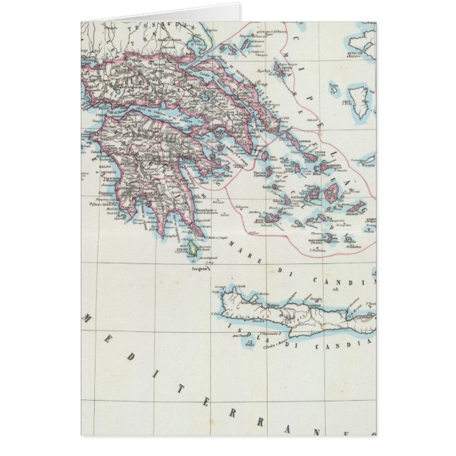 Joniska öarna, Grekland Hälsningskort (Framsidan)