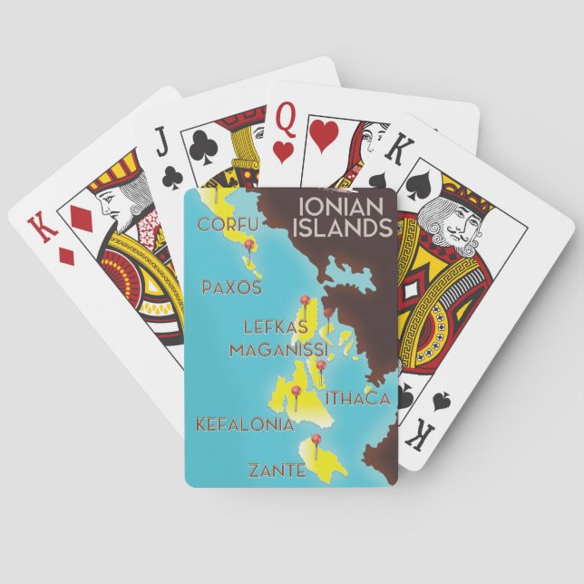 Joniska öarnas kartaffisch. casinokort (Baksidan)