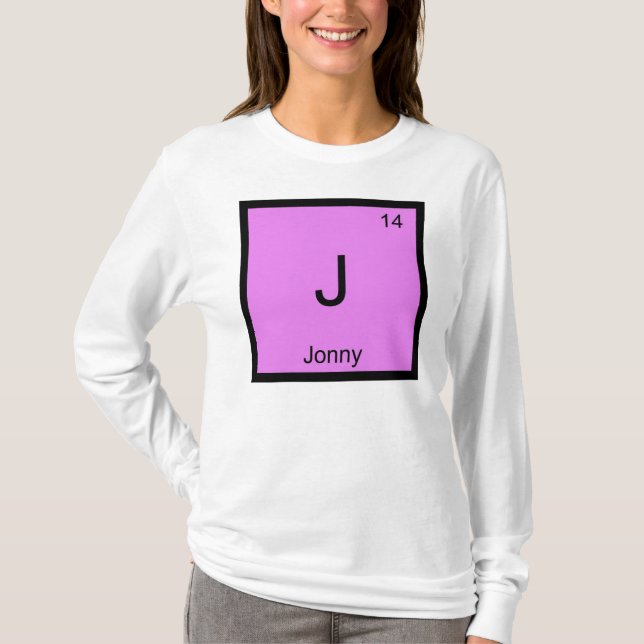 Jonny Namn Kemiskt Element Periodiska Systemet T-shirt (Framsida)