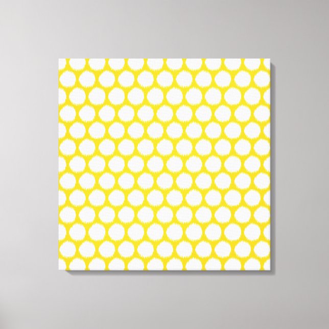 Jonquil Asian Moods Ikat Dots Canvastryck (Framsida)