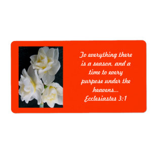 Jonquil blomma - Ecclesiastes 3:1 Fraktsedel
