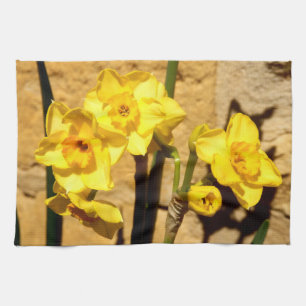 Jonquil blommar Teahandduken Kökshandduk