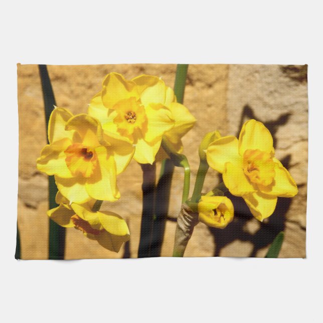Jonquil Flowers Tea Towel Kökshandduk (Horisontell)