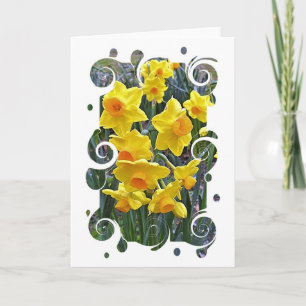Jonquils tomt hälsningkort kort