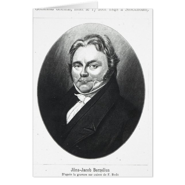 Jons Jakob Berzelius Hälsningskort (Framsidan)