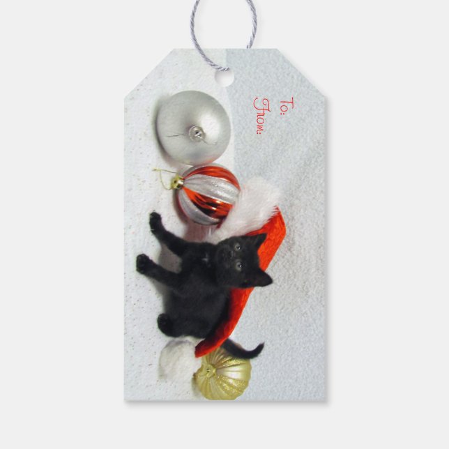 Joons jul - Katt/Kitten Gift-Märkre Presentetikett (Baksidan)