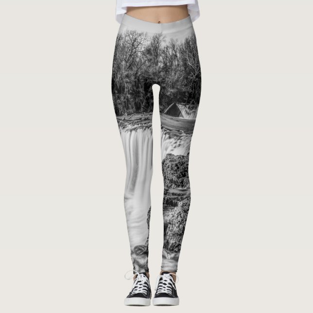 Joplin Grand Falls Overview Gråskala Leggings (Framsida)