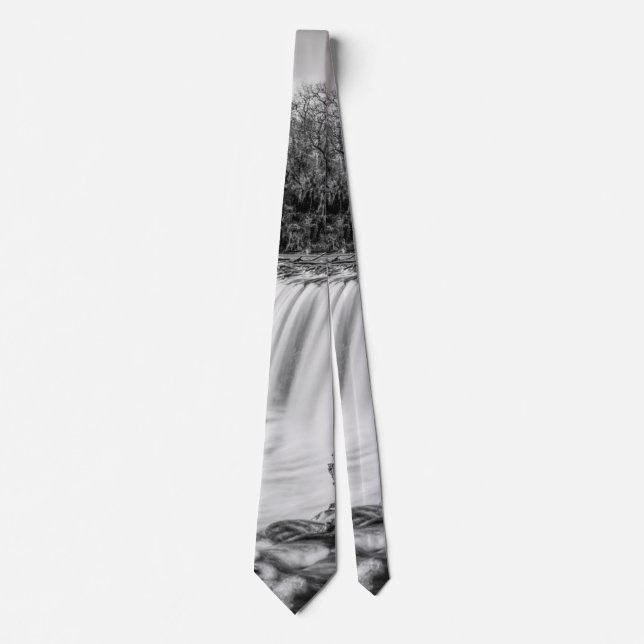 Joplin Grand Falls Overview Grayscale Neck Tie Slips (Framsida)