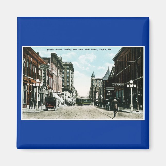 Joplin, Missouri Vintage-postkort Magnet (Framsidan)