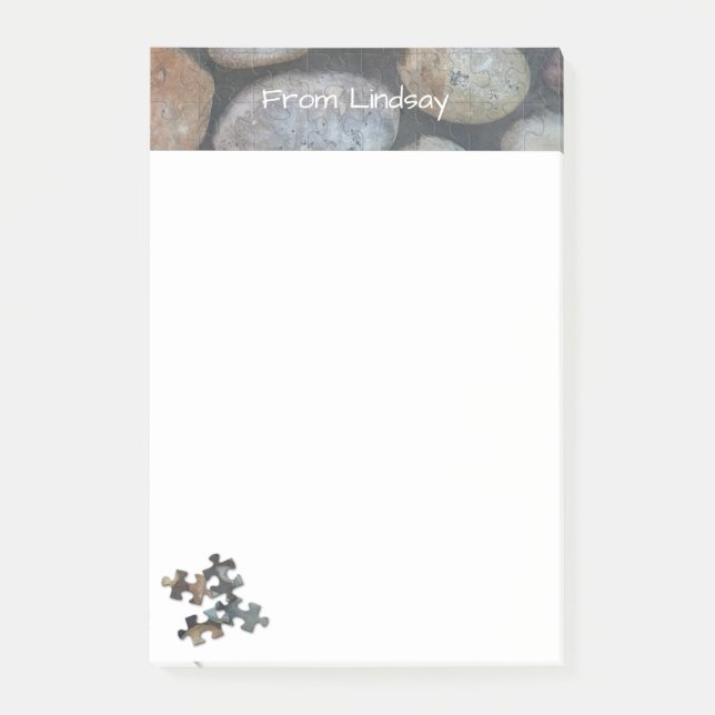 Jord 4 tonar för delar den bästa gränsen flodsten post-it block (Framsida)