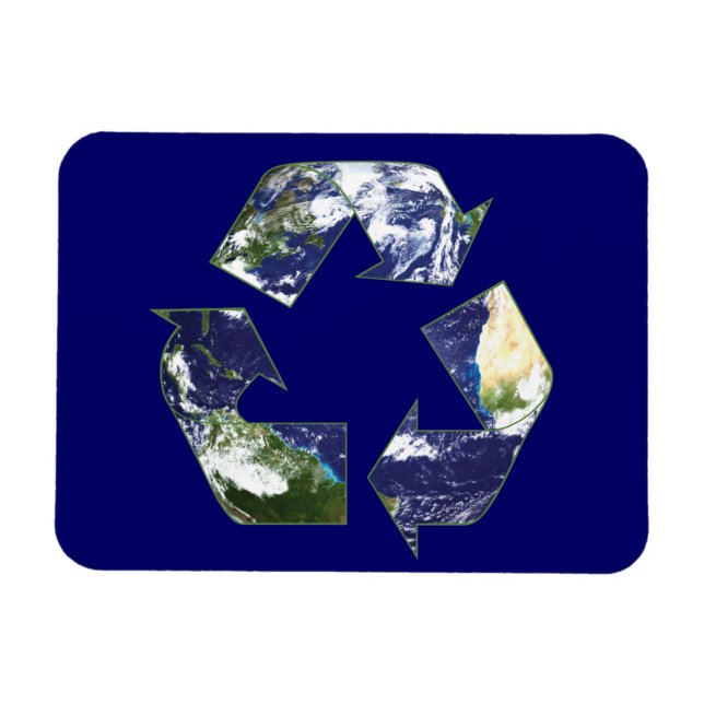 Jord - återvinning magnet (Horisontell)