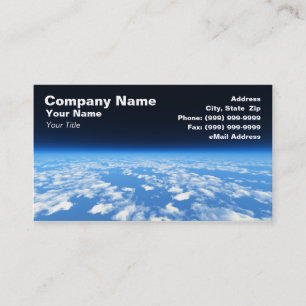 Jord atmosfär från rymden visitkort