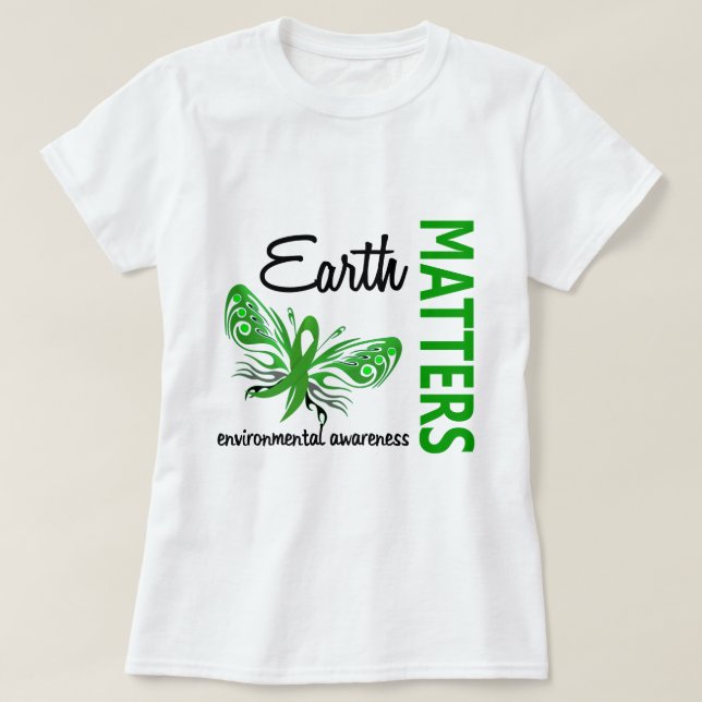 Jord betyder fjärilsmiljömedvetande tröja (Design framsida)