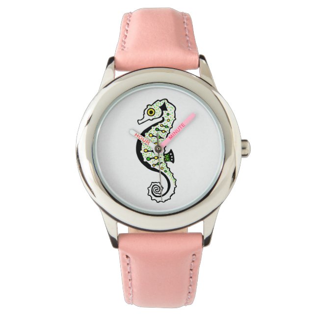 Jord - Cute SEAHORSE - Nature - Girls watch Armbandsur (Framsida)