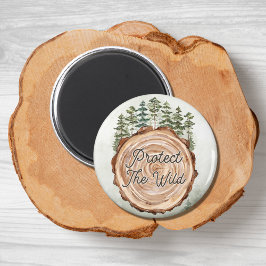 Jord-dagsofferten Wood Disk Gräs Träd Environment Magnet