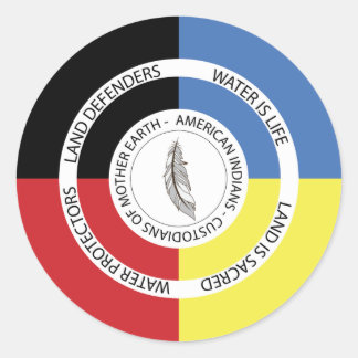 Jord-depåer (runda) runt klistermärke