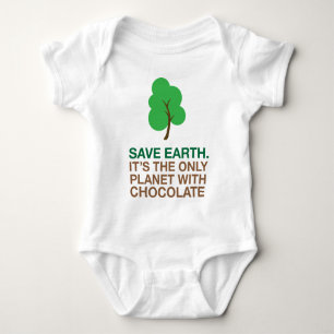 Jord det enda planet med choklad tee