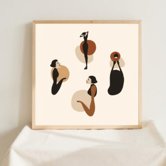 Jord & Form – Minimalistisk Botanisk Konst VI Poster