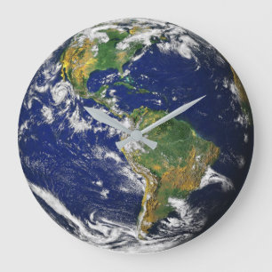 JORD FRÅN Anpassningsbar-klocka i RYMDUTRYMME - st Stor Klocka