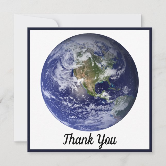 Jord från rymden, blå marmor från NASA Kort (Framsida)