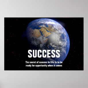 Jord från rymden - framgången citat inspiration poster