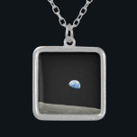 jord från rymdsuniversum i måne silverpläterat halsband<br><div class="desc">Jord från universum i Måne</div>