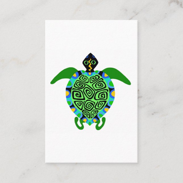 Jord - Graphic SEA TURTLE - Nature - Nautical Visitkort (Framsida)