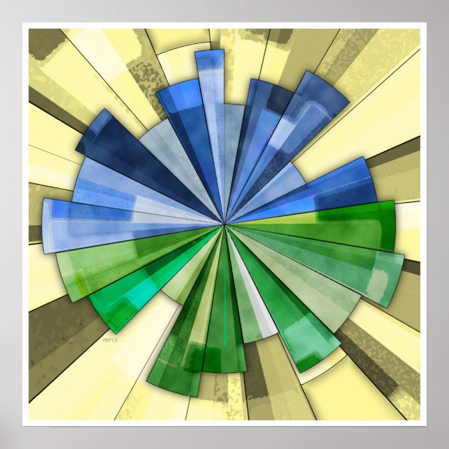 Jord, Himlar och Sol Poster (Framsidan)