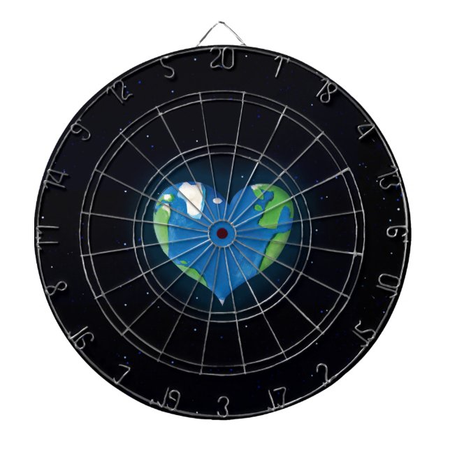 jord hjärta dart tavla darttavla (Framsidan)