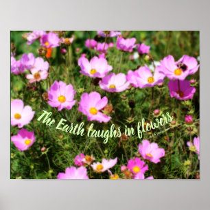 Jord i blommor citerar inspiration poster