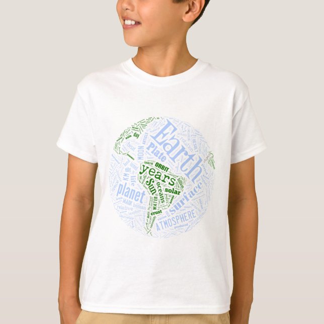 Jord i Tagxedo Tee Shirt (Framsida)