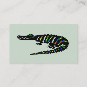 Jord - KROKODIL - ALLIGATOR - Natur - Visitkort