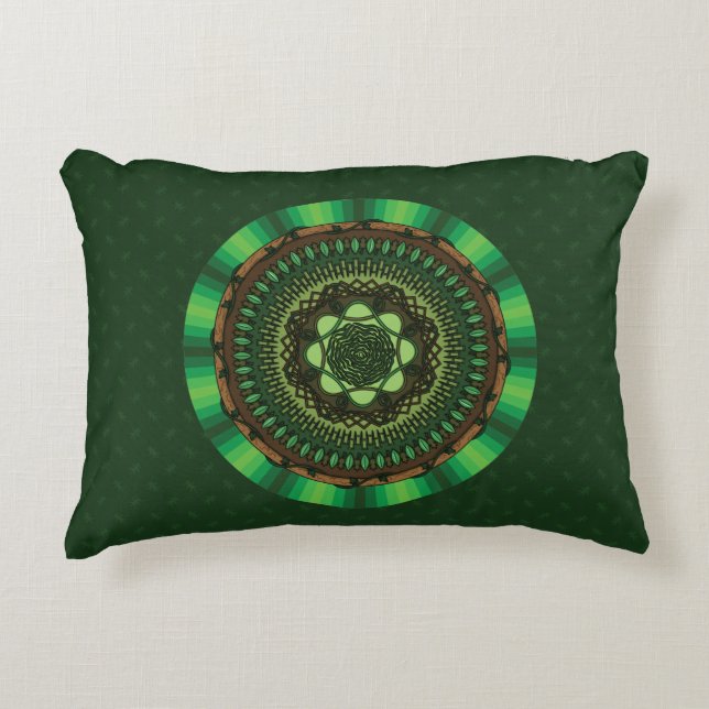 Jord Mandala Kuddaccent Prydnadskudde (Framsidan)