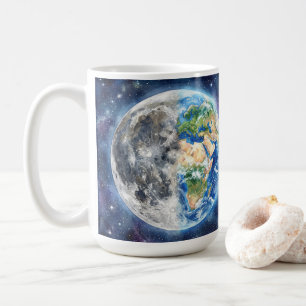 Jord & Månens Akvarellgalax Celestia Design Kaffemugg
