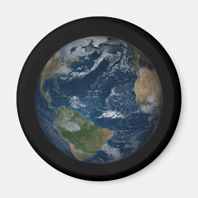 Jord med moln och havsis magnet (Framsidan)