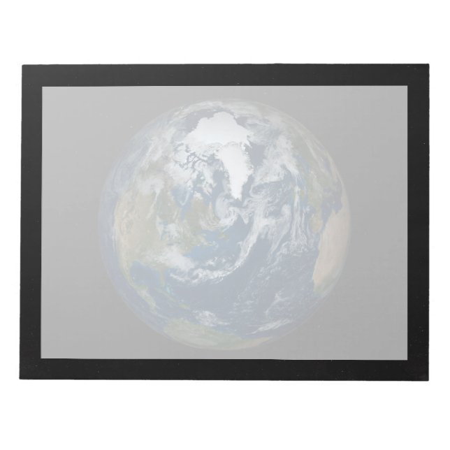 Jord med moln och havsiss 2 anteckningsblock (Framsida)