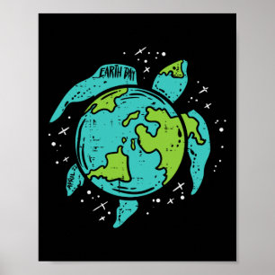 Jord- och havsköldpadda Spara vår Ocean Animal Man Poster