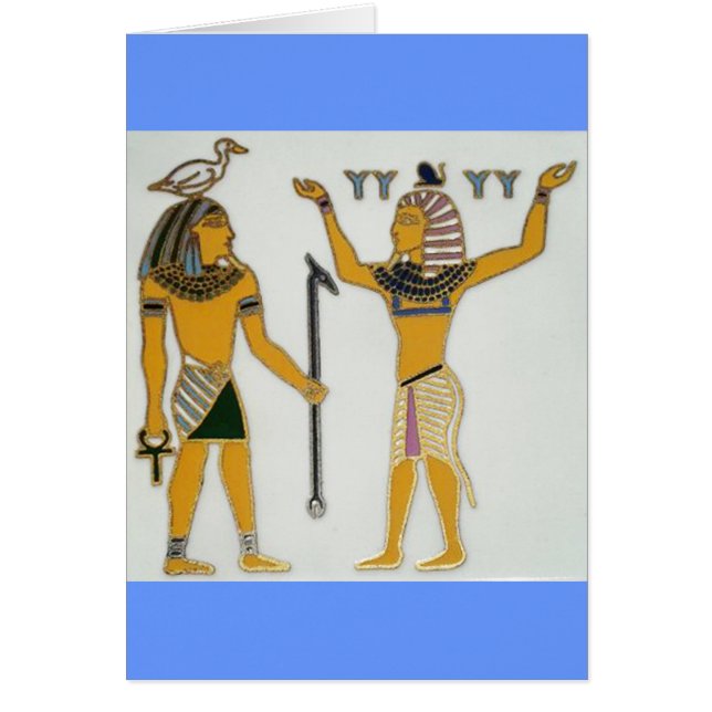 Jord och Luft Geb och Shu-Egypten Hälsningskort (Framsidan)