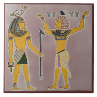 Jord och Luft Geb och Shu-Egypten Kakelplatta