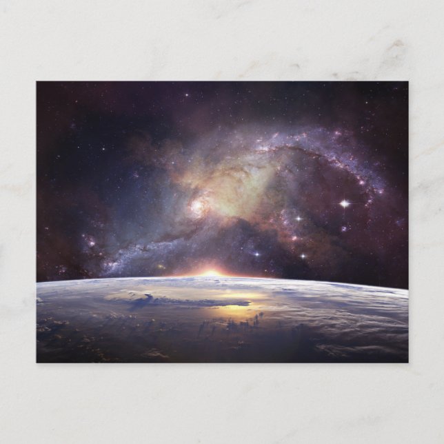 jord- och rymdvykort vykort (Framsida)