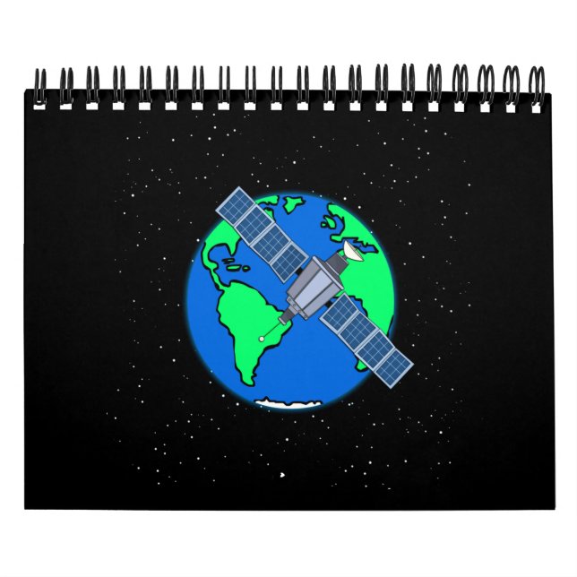 Jord och satellit i rymden kalender (Omslag)