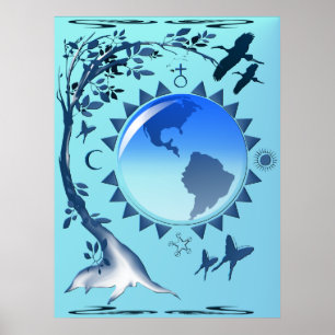 Jord och symboler Poster