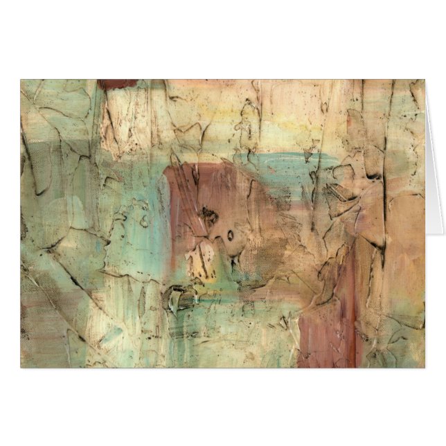Jord- och tonmålning med krackad Yta Hälsningskort (Framsidan Horizontal)