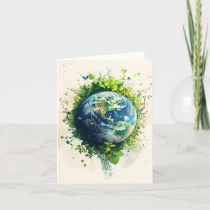 Jord Planet Natur Färg Helgkort